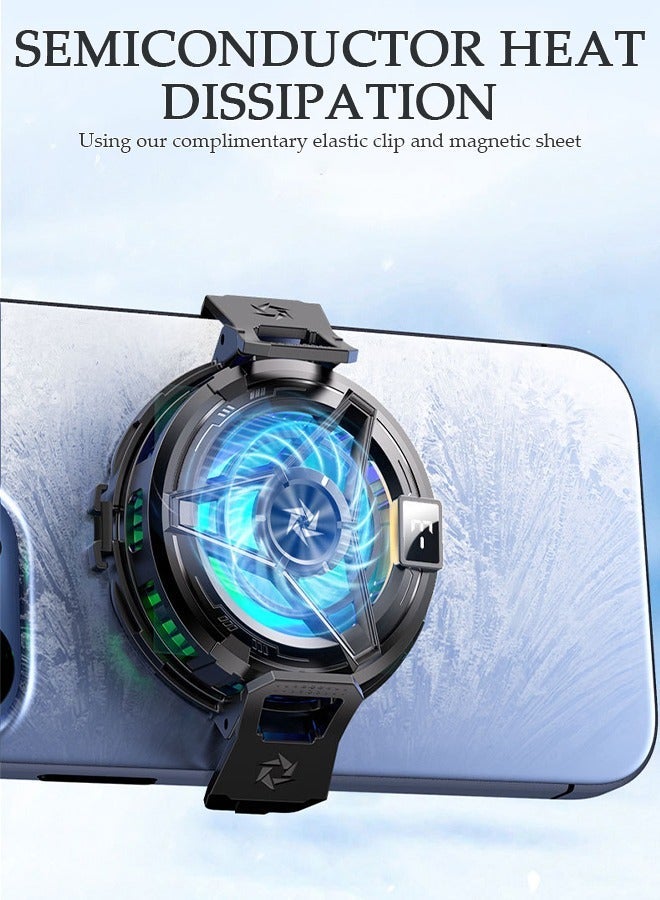 DUNISO Phone Cooler for Live Streaming and Gaming Fast Phone Cooling Fan, Semi-Conductor Cooling Chip Mobile Phone Radiator, Magnetic Mobile Phone Radiator Fit All Types of iPhone Android Smartphones - Image 3