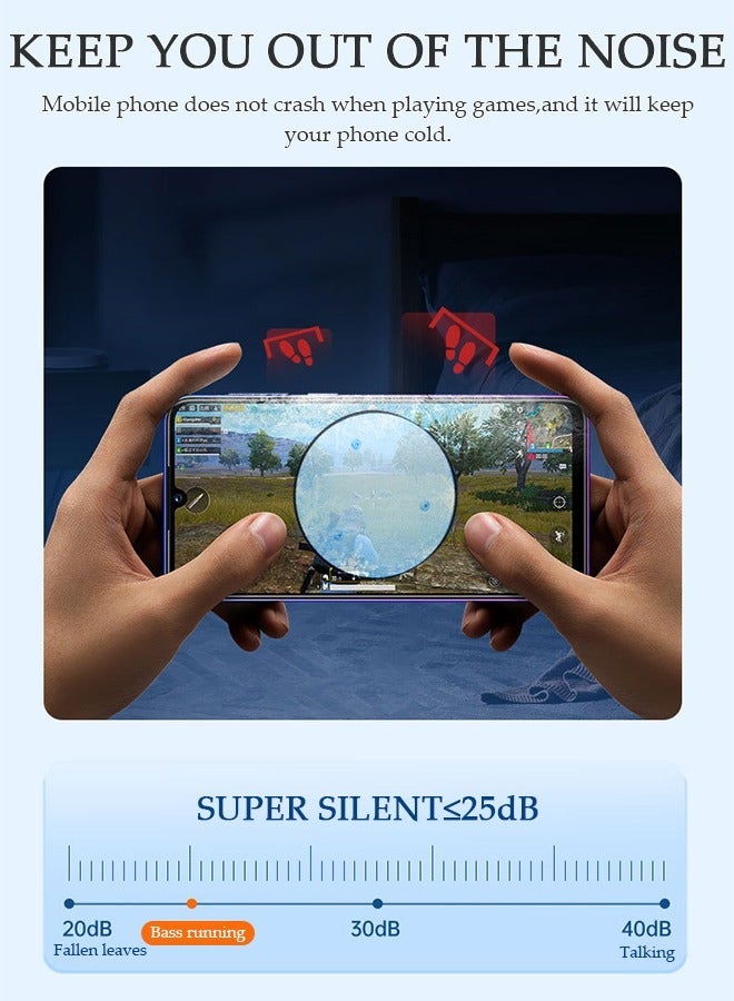 DUNISO Phone Cooler for Live Streaming and Gaming Fast Phone Cooling Fan, Semi-Conductor Cooling Chip Mobile Phone Radiator, Magnetic Mobile Phone Radiator Fit All Types of iPhone Android Smartphones - Image 2