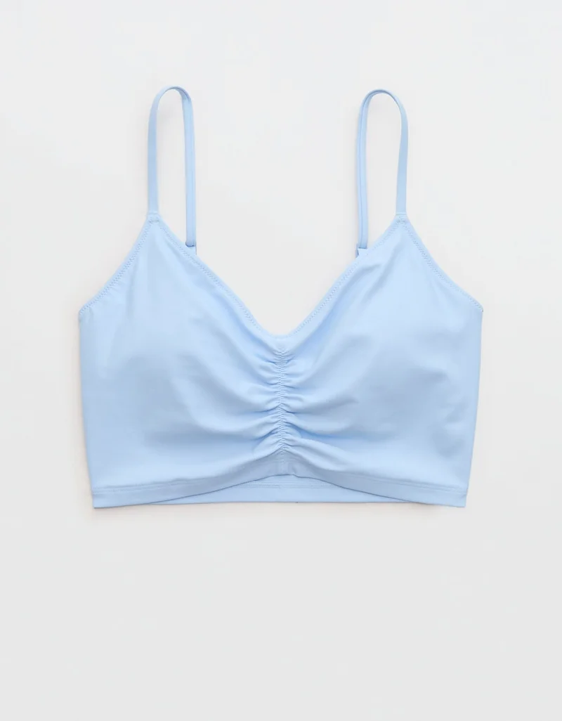 Aerie  Aerie Ruched Longline Scoop Bikini Top for Women | Best Price UAE