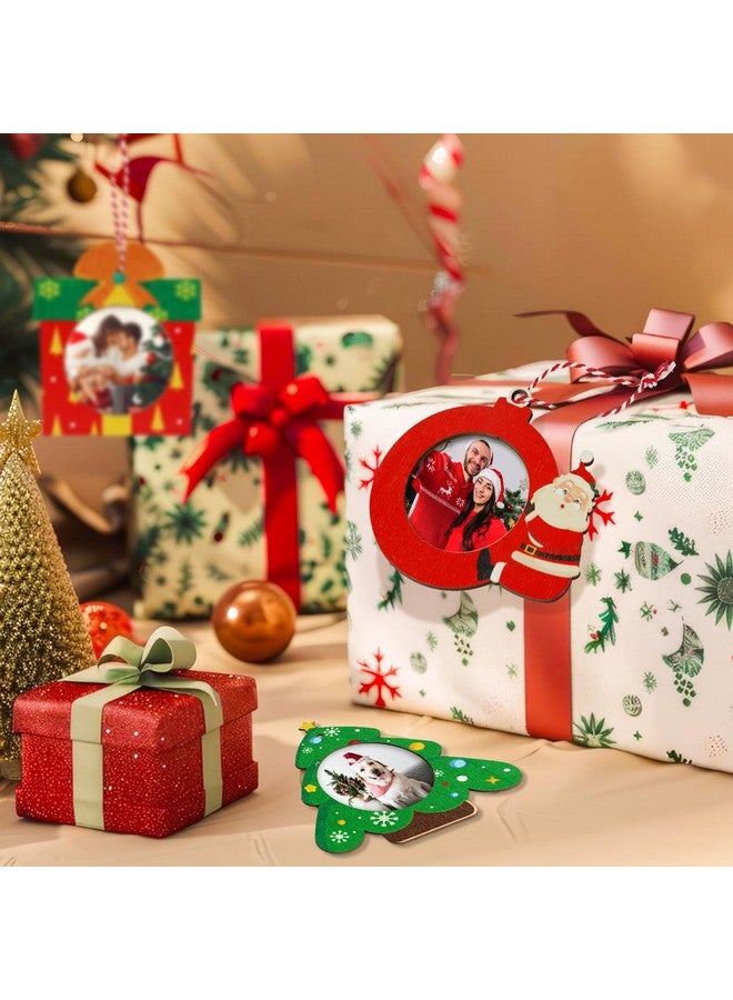 أور ورم زينة إطار صورة عيد الميلاد من OurWarm، 24 قطعة، زينة خشبية معلقة لشجرة عيد الميلاد، طباعة ملونة، زينة خشبية مخصصة لعيد الميلاد، هدايا منزلية، زينة شجرة عيد الميلاد - Image 5