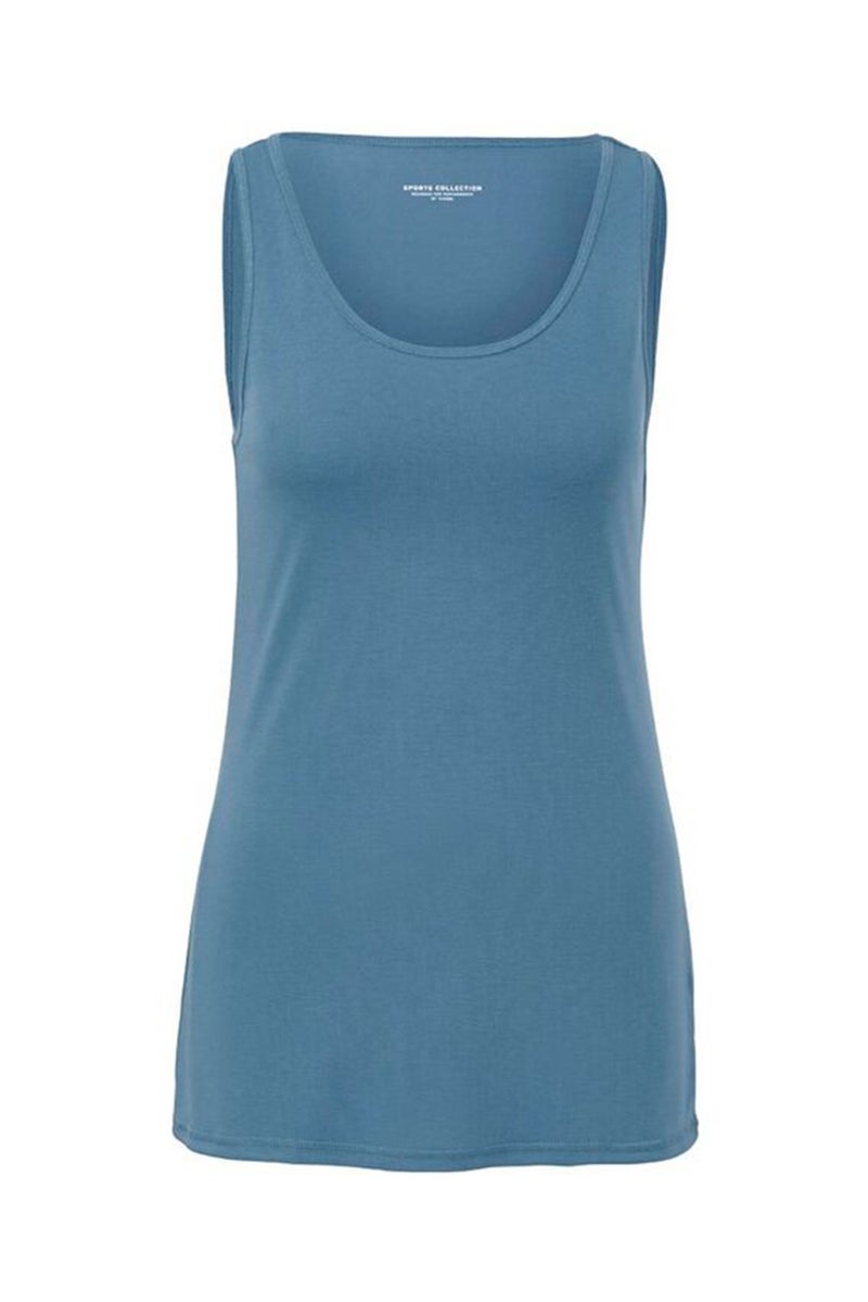 Tchibo Women Regular Fit 2 in 1 Solid Training Top, Multicolor  - Image 3