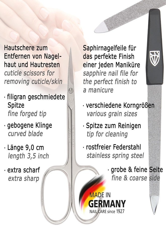3 Swords Germany 3 سيوف ألمانيا - مجموعة أدوات العناية بالأظافر المكونة من 6 قطع بجودة العلامة التجارية مع حقيبة قماش جينز - صنع في ألمانيا - Image 2