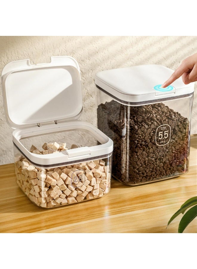 Bukela 5.5L Rice Container Set with Measuring Cup & Lids, Flour Sugar Rice Storage Container Large Sealed Grain Cereal Containers Storage One-handed Rice Bucket for Kitchen - Image 5