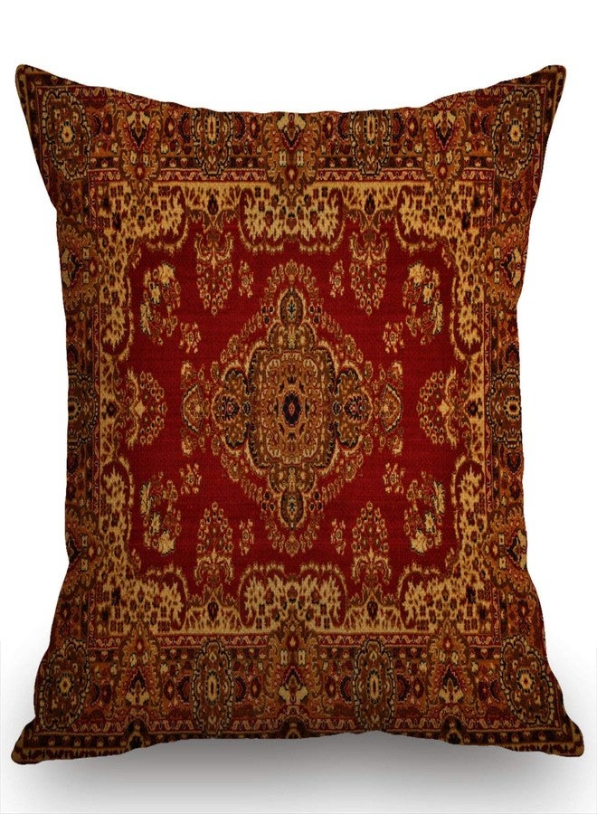 Swono غطاء وسادة سوانو سجادة عتيق ريترو بوهيمي غطاء وسادة مزخرف من القطن والكتان مربع 18x18 بوصة لتزيين الأريكة - Image 1