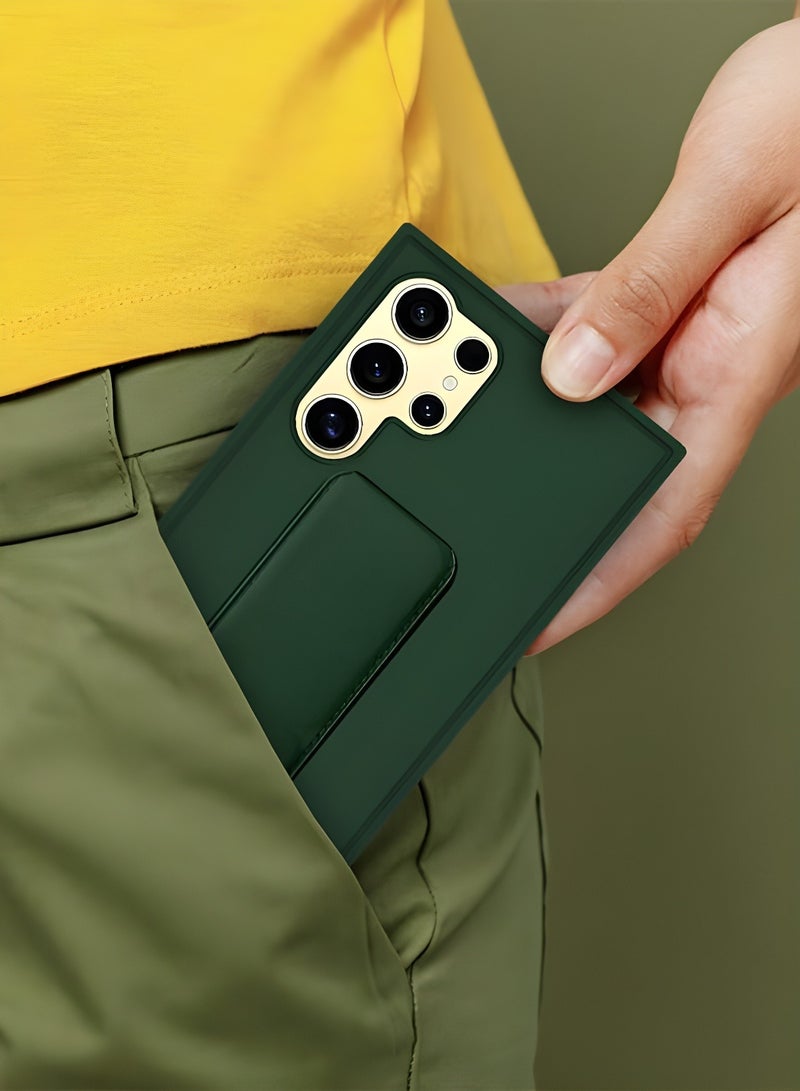 Samsung Galaxy S24 Ultra Case Cover Magnetic Car Mount Kickstand Holder Case with Vertical & Horizontal Hand Strap Case for Samsung Galaxy S24 Ultra 6.8-inch - Image 3