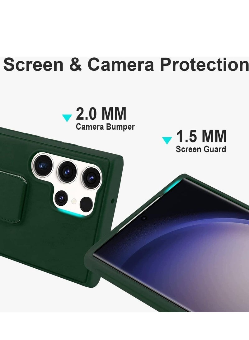 Samsung Galaxy S24 Ultra Case Cover Magnetic Car Mount Kickstand Holder Case with Vertical & Horizontal Hand Strap Case for Samsung Galaxy S24 Ultra 6.8-inch - Image 5