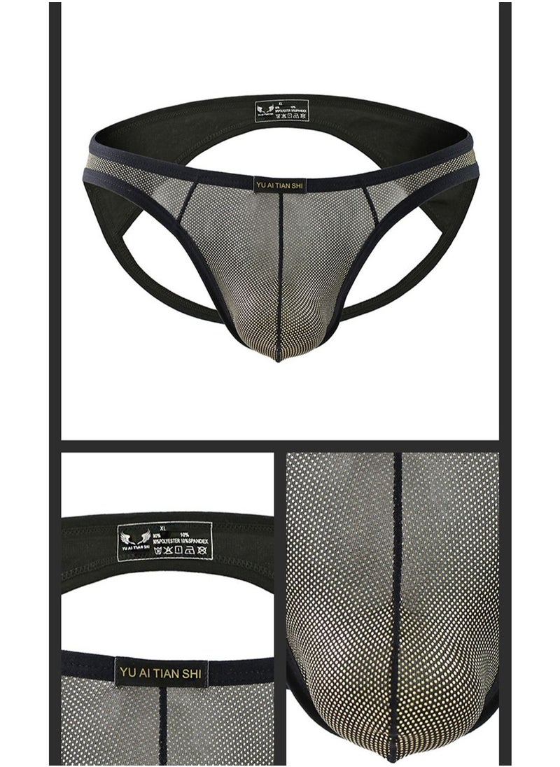 YUAITIANSHI - Brief for Men Breathable Comfortable Skin-Friendly Soft Stylish Bulge Pouch Short Underwear for Male 1 Pack - Image 1