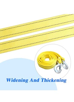 KASTWAVE Tow Strap with Hooks, Heavy Duty Tow Strap, Tow Ropes Metal Safety Hooks, Heavy Duty Recovery Rope for Vehicle Emergency Recovery, Tree Saver Winch Strap, Towing Accessory Universal, Max 10,000lbs  - Image 3