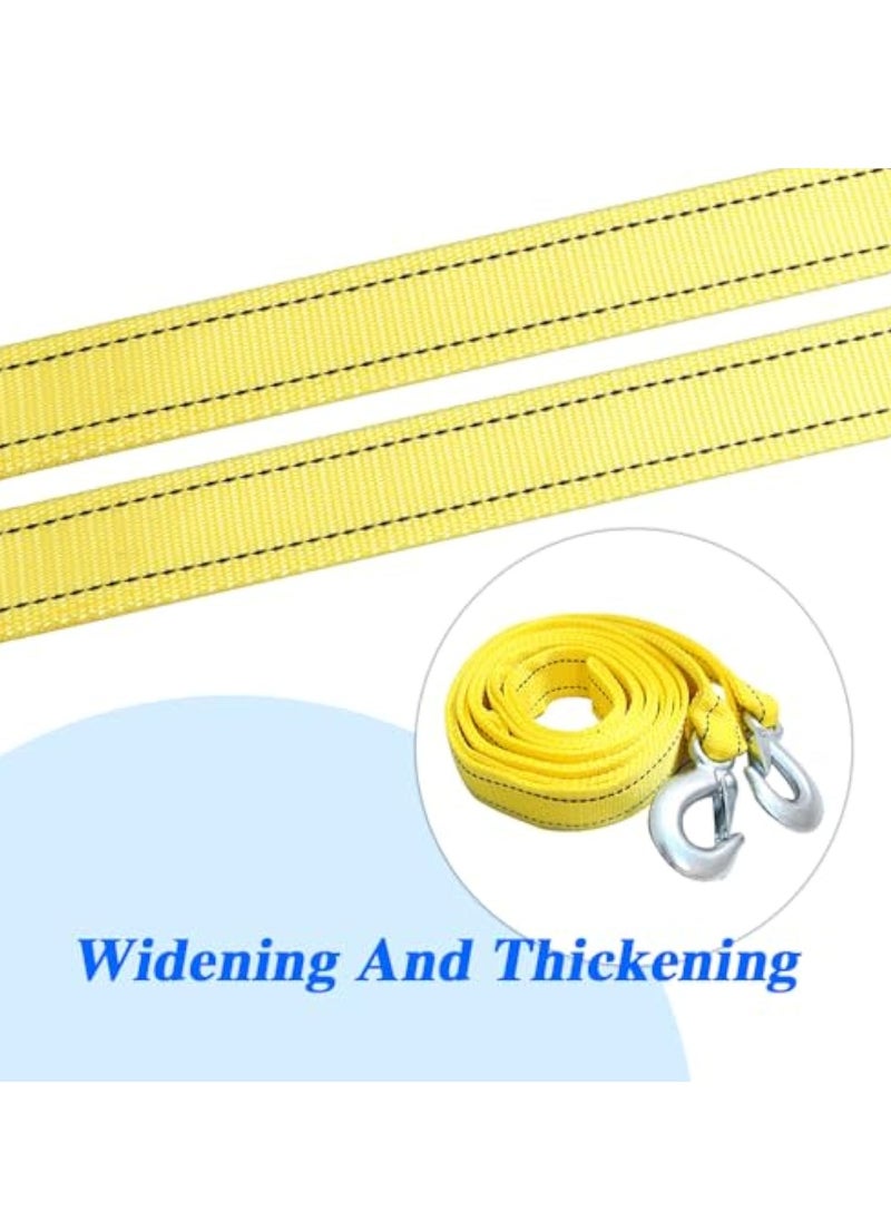 KASTWAVE - Tow Strap with Hooks, Heavy Duty Tow Strap, Tow Ropes Metal Safety Hooks, Heavy Duty Recovery Rope for Vehicle Emergency Recovery, Tree Saver Winch Strap, Towing Accessory Universal, Max 10,000lbs - Image 1