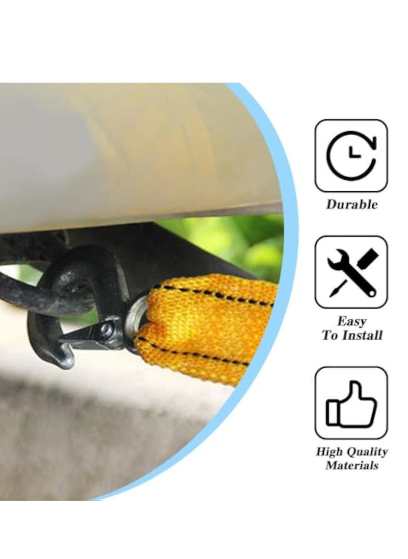 KASTWAVE - Tow Strap with Hooks, Heavy Duty Tow Strap, Tow Ropes Metal Safety Hooks, Heavy Duty Recovery Rope for Vehicle Emergency Recovery, Tree Saver Winch Strap, Towing Accessory Universal, Max 10,000lbs - Image 1