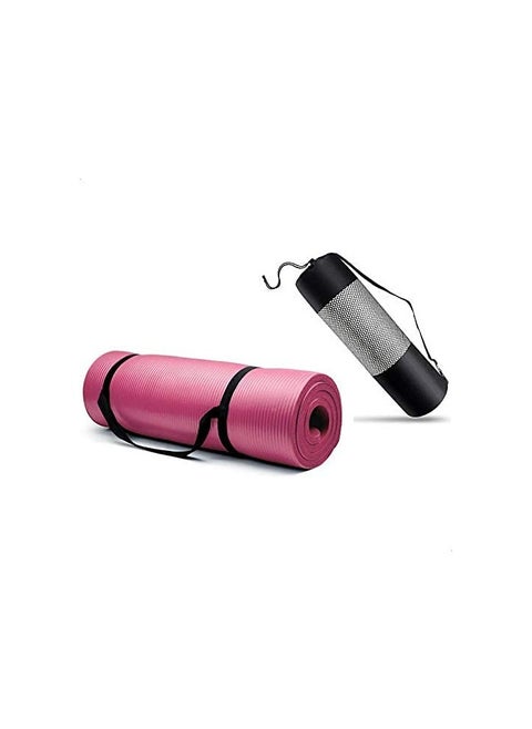 Ultimate Premium Non-Slip 10mm Yoga Mat with Attachment Pouch Perfect for High Intensity Interval Training, Pilates, Yoga and Many Other Home Workouts from QShop®️