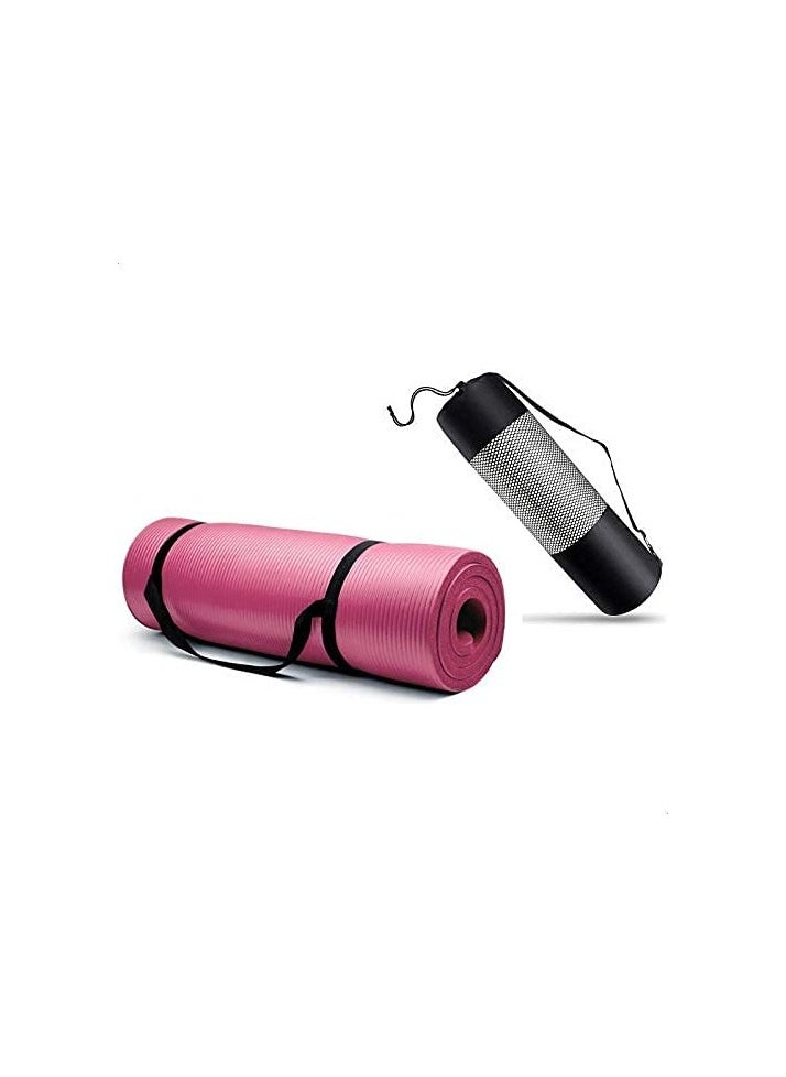 QSHOP Ultimate Premium Non-Slip 10mm Yoga Mat with Attachment Pouch Perfect for High Intensity Interval Training, Pilates, Yoga and Many Other Home Workouts from QShop®️  - Image 1