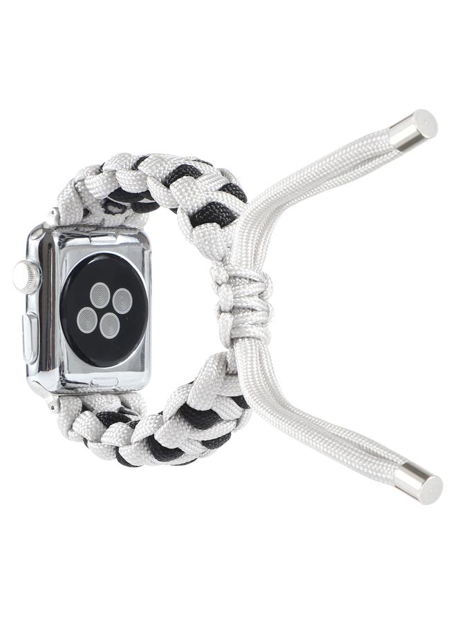 إيروريكس سوار ساعة مضفر من حبل المظلة لساعات Apple Watch Series 9 و8 و7 41 مم / SE 3 وSE 2 و6 وSE و5 و4 40 مم / 3 و2 و1 38 مم - Image 4