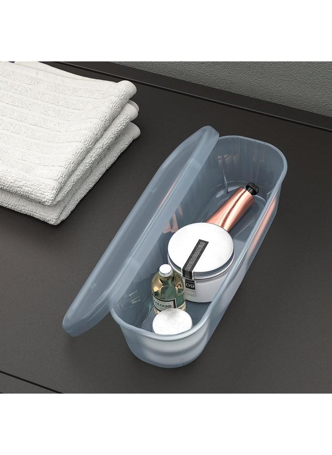 Generic Storage box with lid, transparent grey-blue, 9x24x7 cm/0.5 l  - Image 4