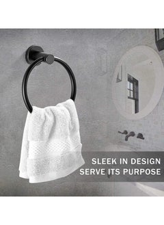 Matte Black Towel Ring for Bathroom 1 Pack, Kitchen Bath Towel Holder Hangers Wall Mount Heavy Duty Storage Stainless Steel - pzsku/ZFA76F67B75F5F9DDD6AFZ/45/_/1740909214/41071601-5a4a-4a6c-98ee-e33ddebde7ce