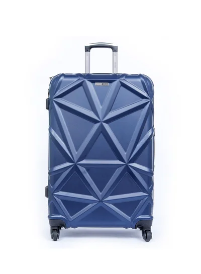 PARAJOHN Medium 24-Inch ABS Lightweight Hardshell Luggage Trolley | carrying 20kg 4-Wheel Spinner Suitcase navy