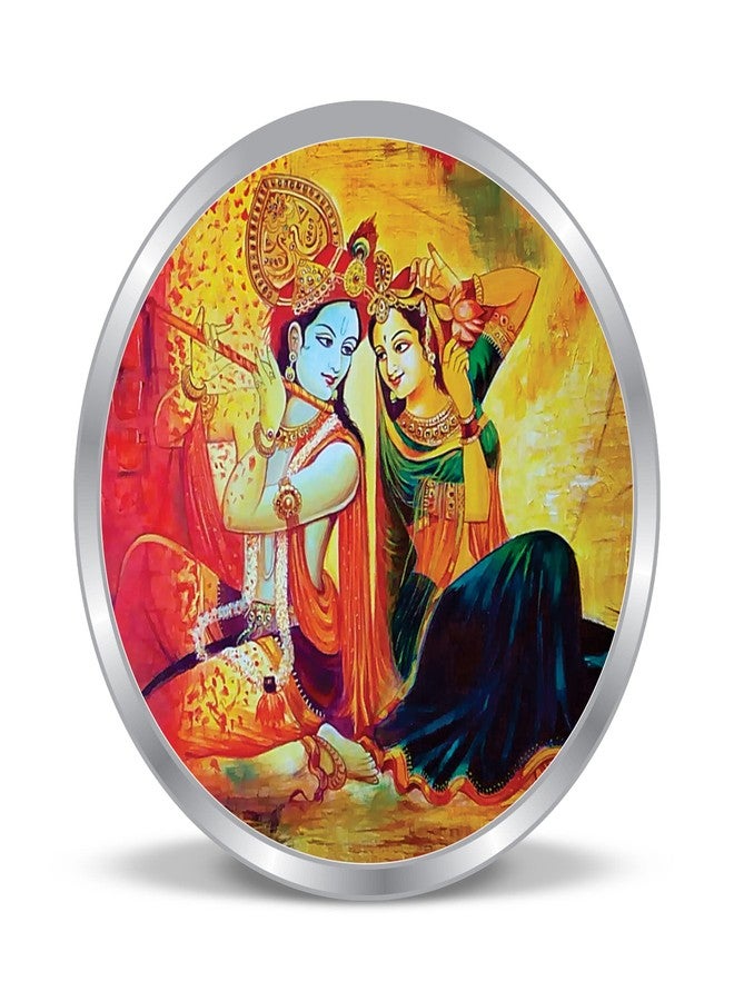 ACPL Precious Moments BIS Hallmarked Silver Coin Radha and Krishna Playing Flute Colorful Design 10 Gram 999 Pure - Image 1