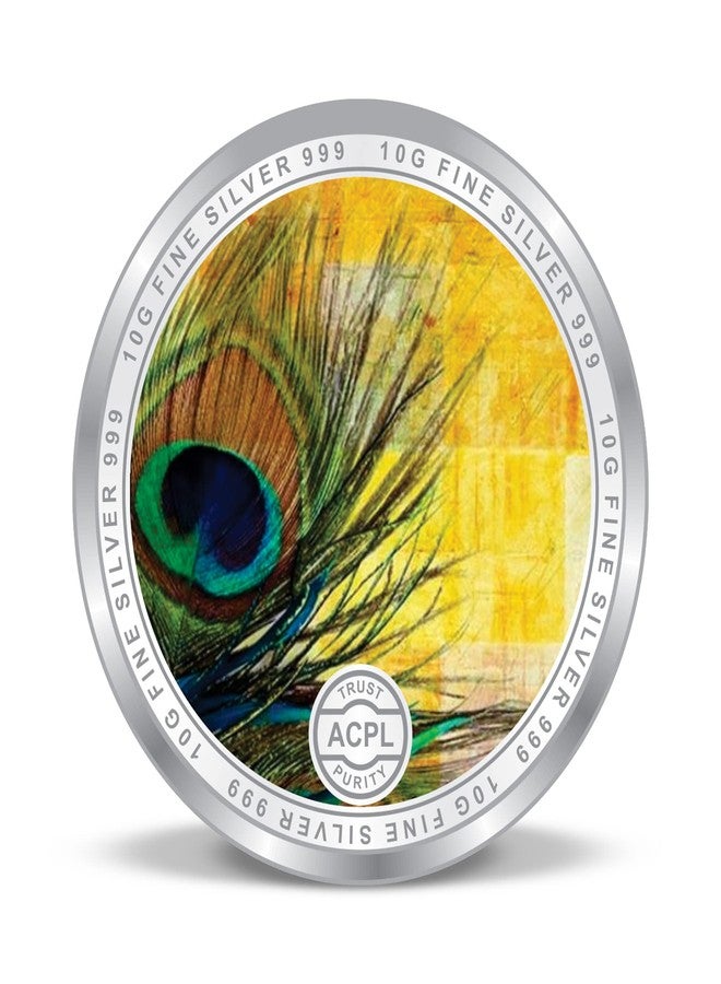 ACPL Precious Moments BIS Hallmarked Silver Coin Radha and Krishna Playing Flute Colorful Design 10 Gram 999 Pure - Image 3