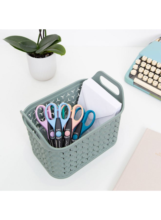 ستراتا أوربان سلة تخزين مستطيلة مع غطاء أخضر زنبقي 16.5 x 16.5 x 24 سم XW122-LPG-EX - Image 2