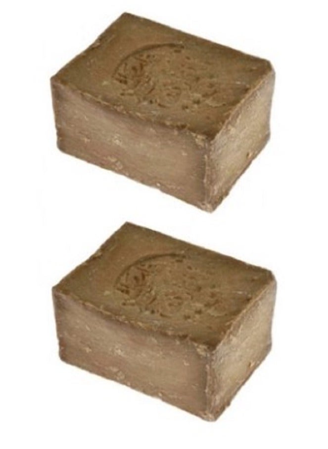 يامي بايو شوب ALUS - صابون حلب الطبيعي مصنوع من زيت الزيتون البكر الممتاز وزيت الغار بنسبة 15% - قابل للتحلل الحيوي - لا يسبب الحساسية وحساس - 200 جرام متعدد الألوان 0.2497 كجم 2 قطعة