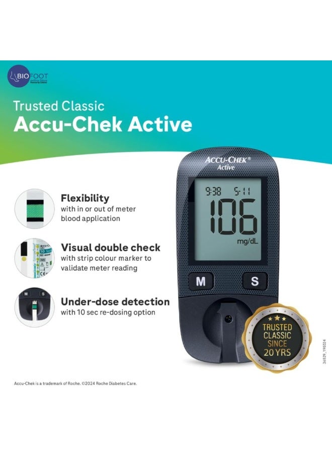 AccuChek Accu-chek Active Blood Glucose Monitoring System with 10 Strips - Image 2