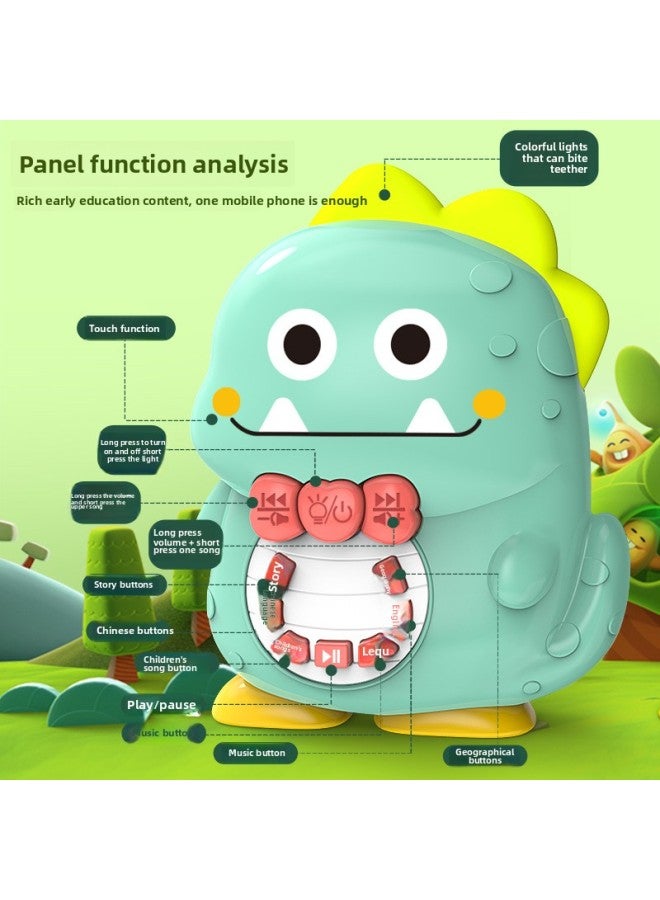 Infant Early Education Machine Children Story Machine Baby Children's Song Music Player Educational Enlightenment 0 1 Year Old 2 Toys 3-Color:Cute Dragon Story Machine-rechargeable Version (free Lanyard) - Image 3