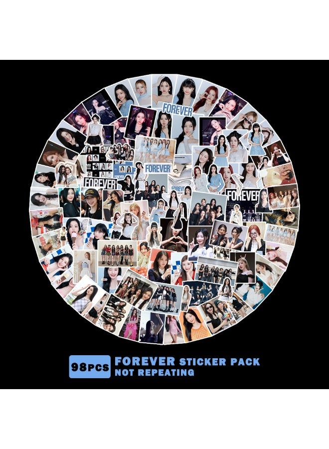 NIBEMINENT 98 Pcs Kpop BABYMONSTER Deco Kit Waterproof Stickers, High Definition Printing Bright Colors, Suitable for Laptop Skateboard Luggage Water Bottle Guitar DIY - Image 1