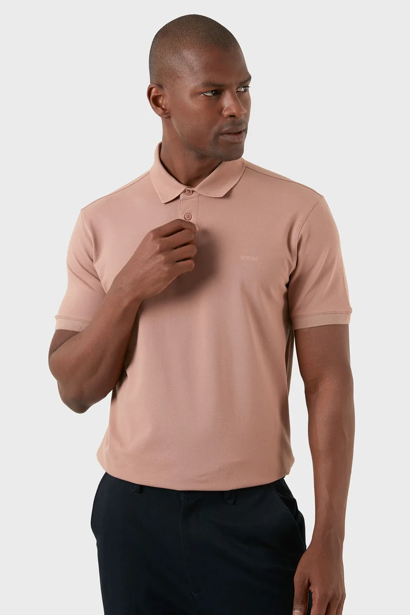 Exxe Cotton Regular Fit Buttoned Polo T Shirt Men's T Shirt EX661D