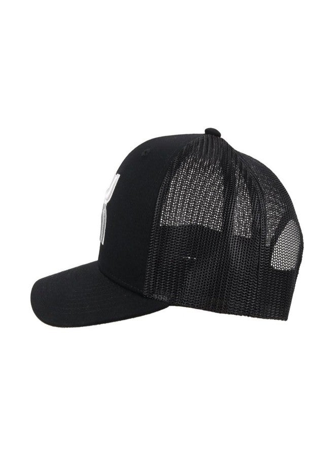 HOOEY Texican Trucker Hat for Men – Adjustable Snapback, Breathable Black Mesh Baseball Cap - Western Trucker Hat for Ranch, Work, & Everyday Wear - One-Size - Black - Image 4