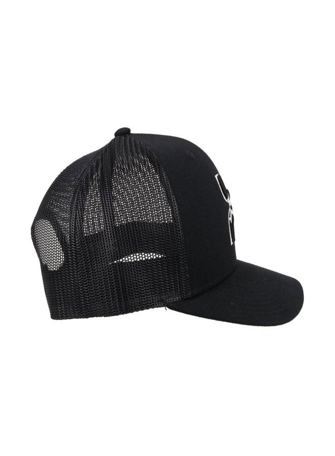 HOOEY Texican Trucker Hat for Men – Adjustable Snapback, Breathable Black Mesh Baseball Cap - Western Trucker Hat for Ranch, Work, & Everyday Wear - One-Size - Black - Image 5