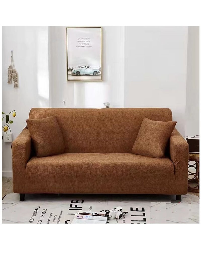 HAPPY MOOD Sofa Slipcover Armchair Couch Cover With Elastic Straps Furniture Protector Washable Anti Skid Stretch Home Decor (2 Seater) Pillows Not Included - Image 1