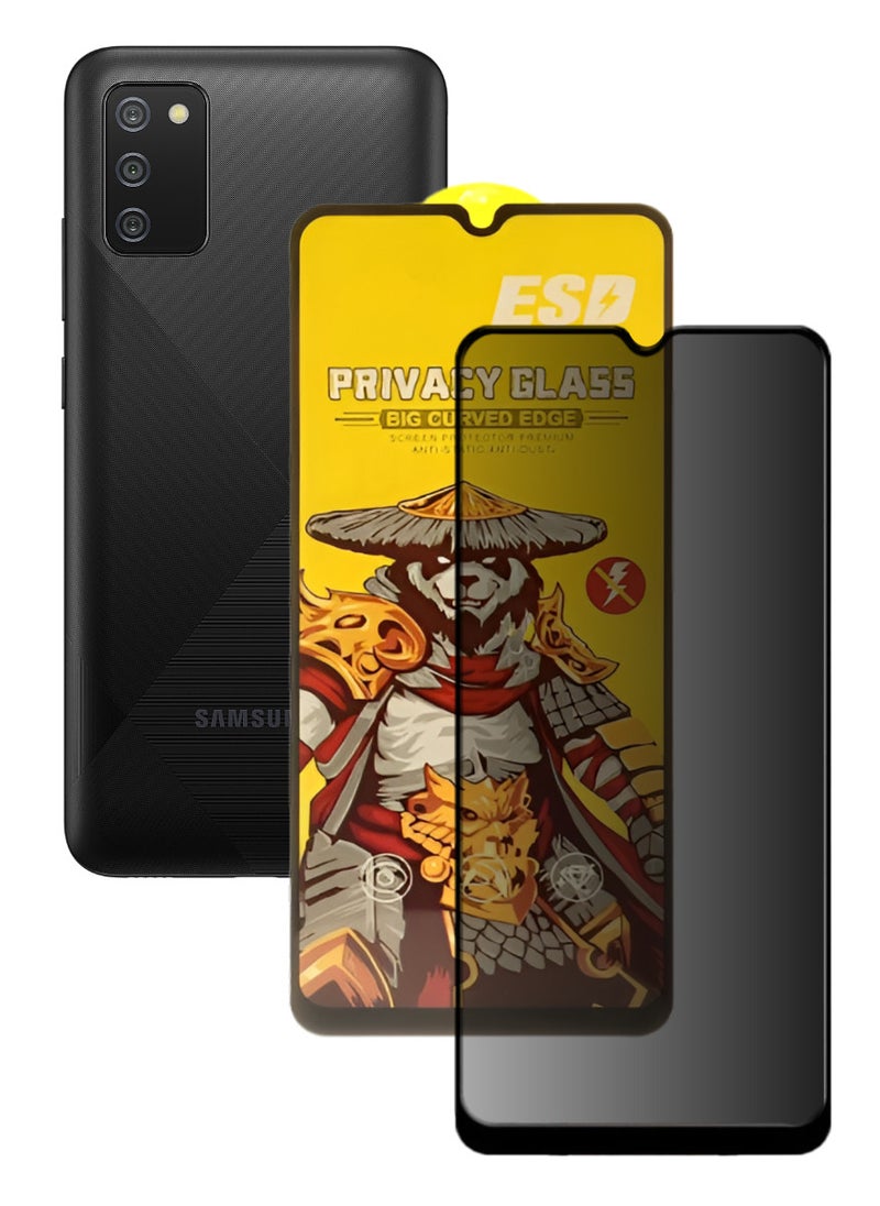 ESD Tempered Dustproof Privacy Glass Screen Protector Compatible For Samsung Galaxy A02s - Image 1