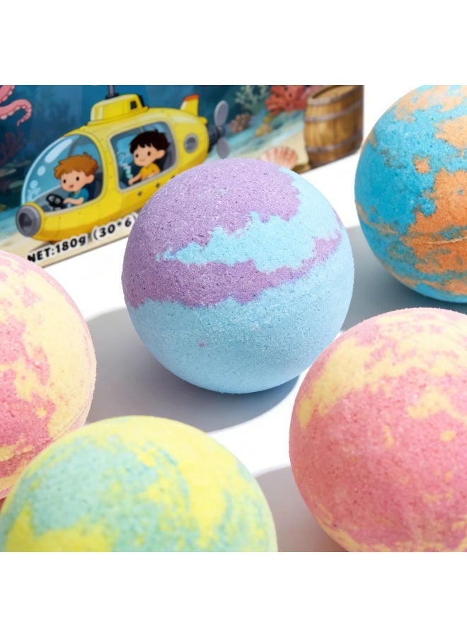 Bath Bombs for Kids Gentle Cleansing Skin Moisturizing Relax Body Exfoliating Relieve Stress Anxiety Fragrance Bubble Bath Ball - Image 5