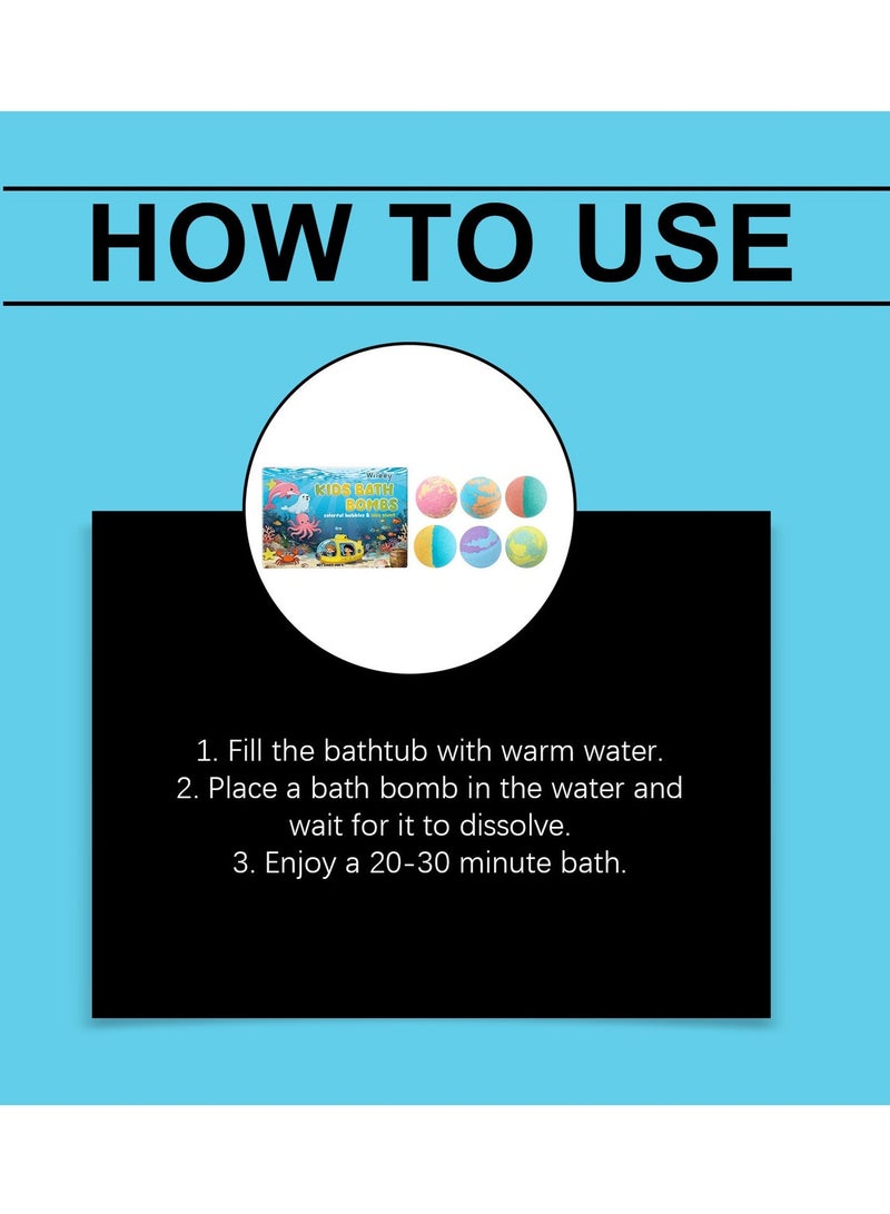 Bath Bombs for Kids Gentle Cleansing Skin Moisturizing Relax Body Exfoliating Relieve Stress Anxiety Fragrance Bubble Bath Ball - Image 4