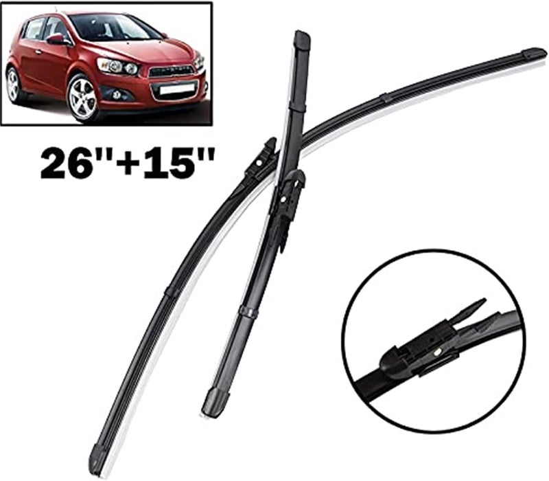 QASULER Front Wiper Blades for Chevrolet Aveo T300 - Image 3