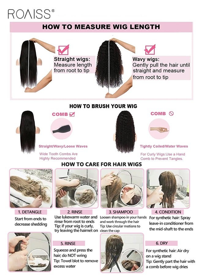 roaiss 4 Pcs Clip in Curly Hair Extensions, Invisible Adjustable Medium Length Synthetic Heat Resistant Hairpieces for Women Girls, Natural Black, 30cm (20 inches) - Image 5