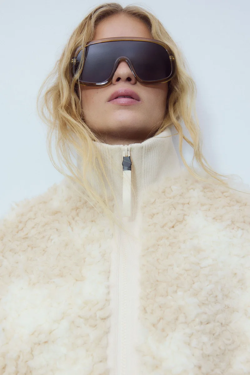 اتش اند ام جاكيت من نسيج تيدي