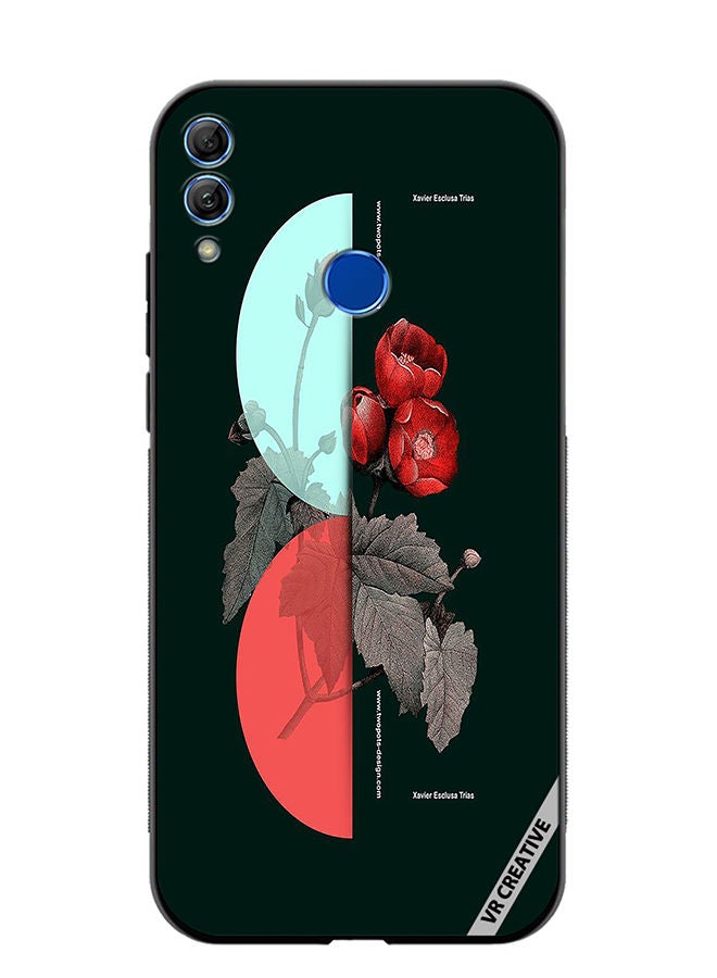 Protective Case Cover For Honor 10 Lite Flower Design  Multicolour