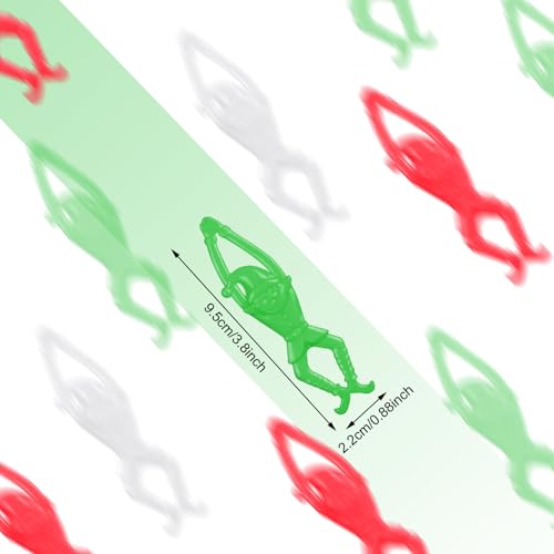 JellyArch 24 Pack Christmas Stretchy Flying Elves Finger Slingshot Catapult Toys Holiday Stocking Stuffers Christmas sticky toys bulk for Flying Games Xmas Party favors - Image 5