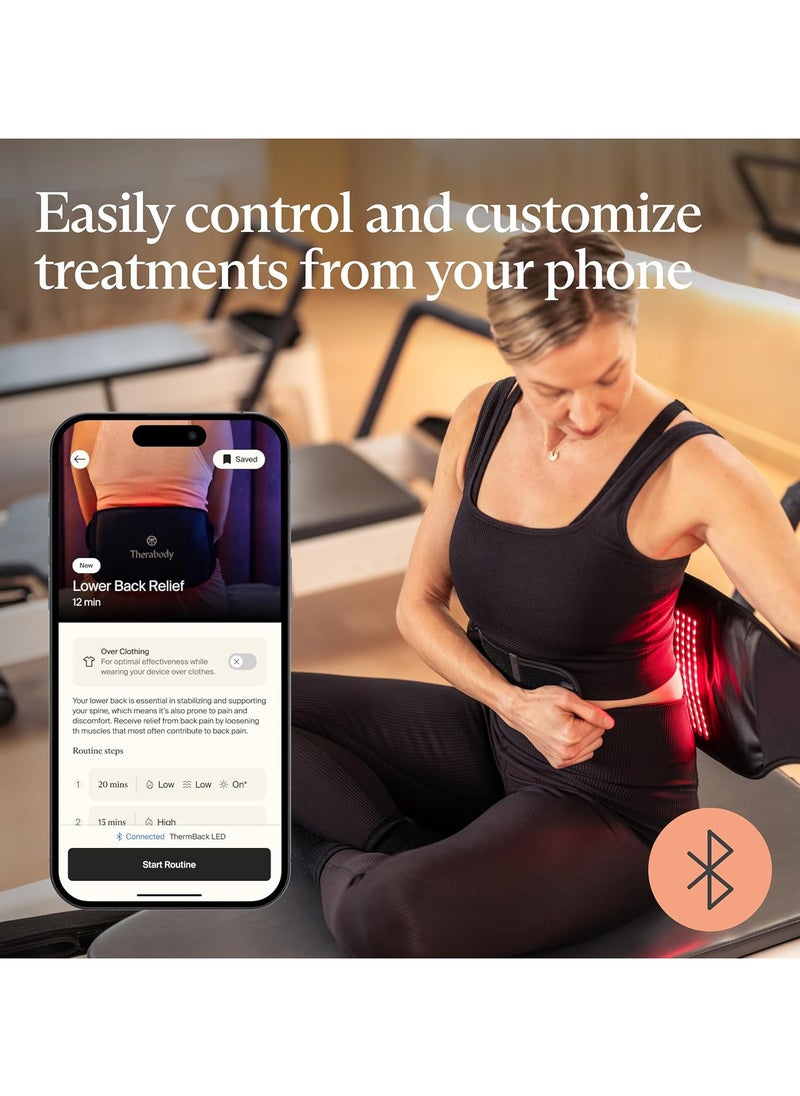 Therabody - ThermBack LED by Therabody – 4-in-1 Back wrap with Heat, far Infrared, Vibration, and LED Light therapies for Fast-Acting Lower Back Pain Relief - Image 1