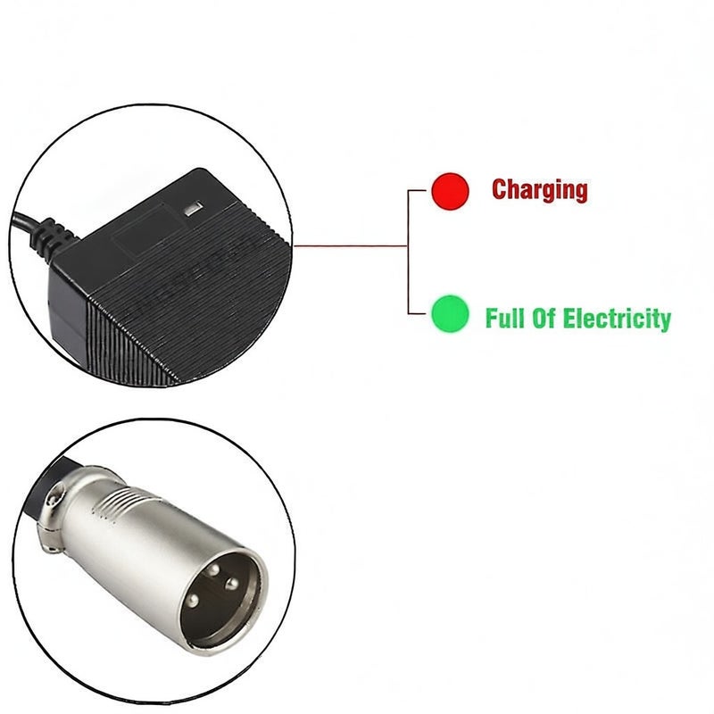 Wheelchair Charger: 150 Watt Quick Charge - 380g Lightweight Design Universal Input 100-240VAC 50-60Hz Advanced Security Protection for Golf Cart Mobility Devices - Image 4