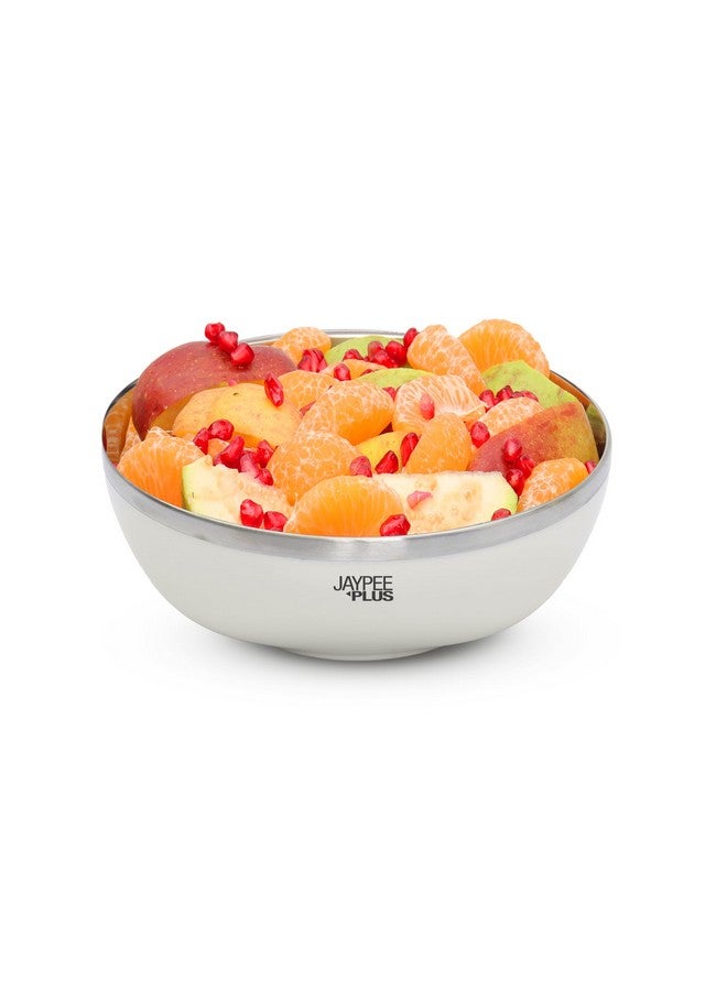 Jaypee Plus Stainless Steel Mixing & Serving Bowl Set of 3 with Lid,Rustproof,Microwave Safe,500 ml, Ivory - Image 4