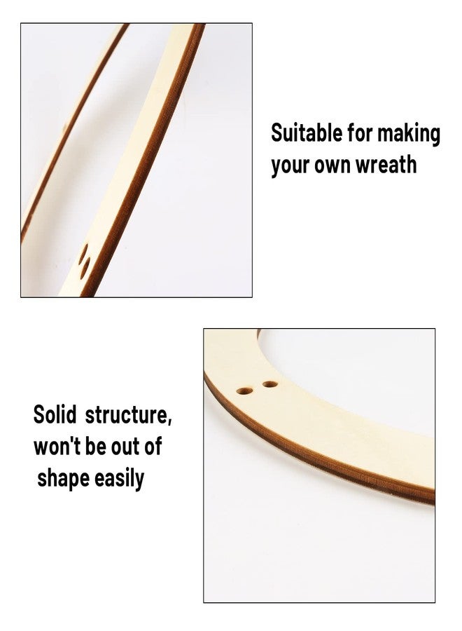 Longan Craft Wooden Wreath Frame 3 Pcs Wood Wreath Ring for Crafts 11.5 inch Valentine's Day Christmas Decoration Frames Floral Hoop Garland DIY for Holidays Wedding Decor Wall Door Hanging Ornaments - Image 5