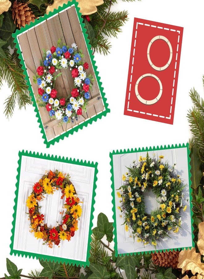 Longan Craft Wooden Wreath Frame 3 Pcs Wood Wreath Ring for Crafts 11.5 inch Valentine's Day Christmas Decoration Frames Floral Hoop Garland DIY for Holidays Wedding Decor Wall Door Hanging Ornaments - Image 2