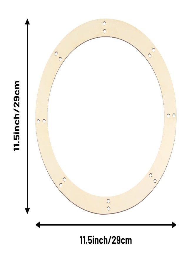 Longan Craft Wooden Wreath Frame 3 Pcs Wood Wreath Ring for Crafts 11.5 inch Valentine's Day Christmas Decoration Frames Floral Hoop Garland DIY for Holidays Wedding Decor Wall Door Hanging Ornaments - Image 3