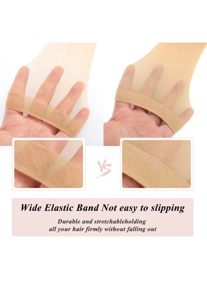 Fanski 4-piece set of transparent high-definition wig caps, invisible, breathable, ultra-thin elastic wig caps, suitable for parties, weddings, graduation ceremonies, cosplay, Halloween. - Image 3