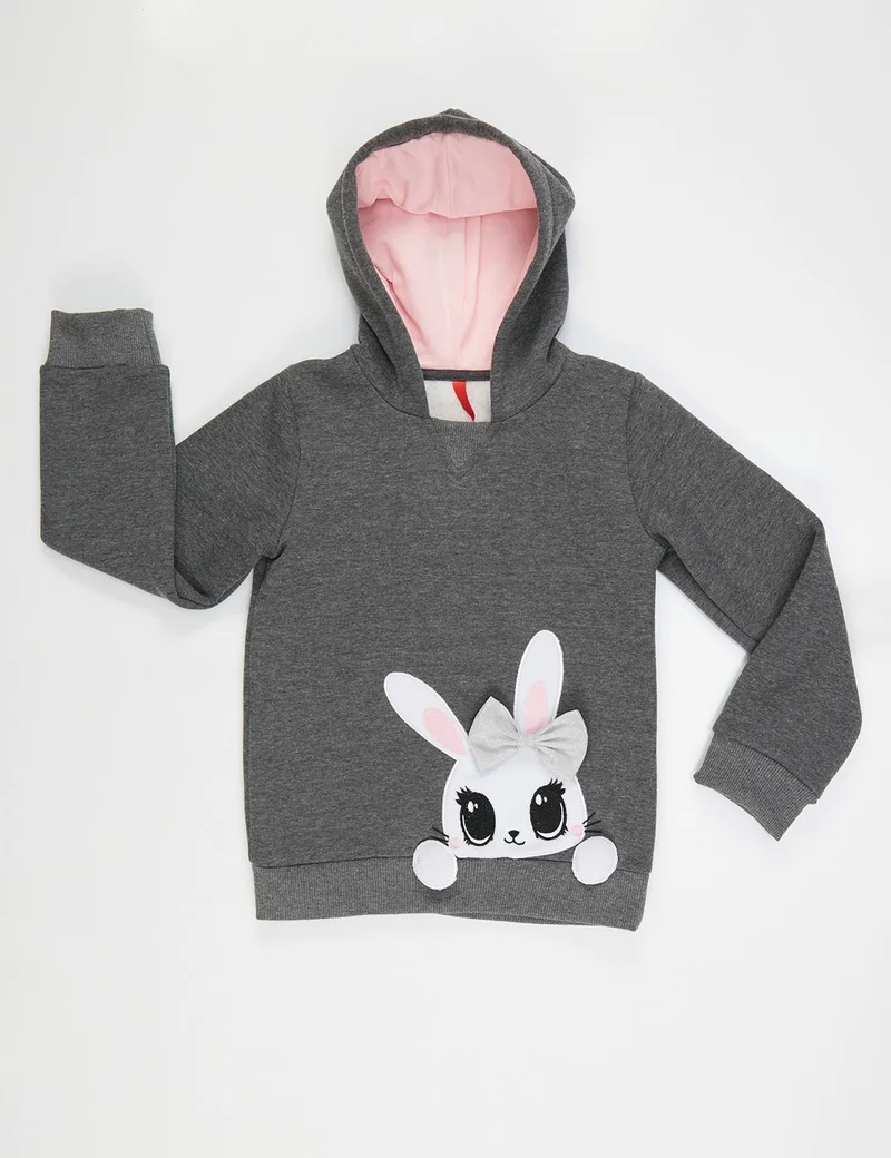 Denokids Cute Rabbit Girl Sweatshirt