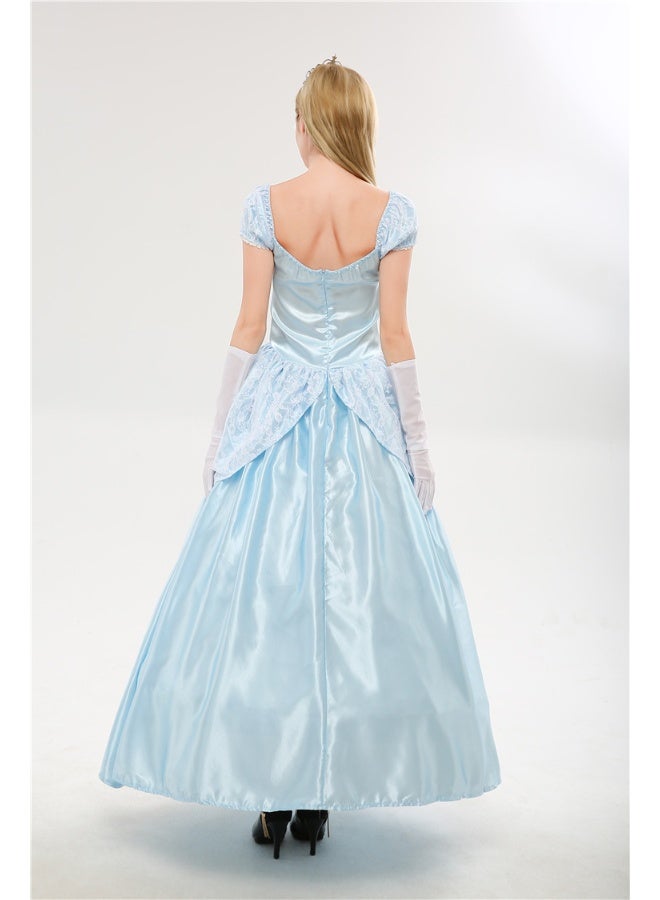 European Court Costumes - Princess Cinderella Halloween Snow White Dress Cinderella's Cosplay Outfit - Image 4