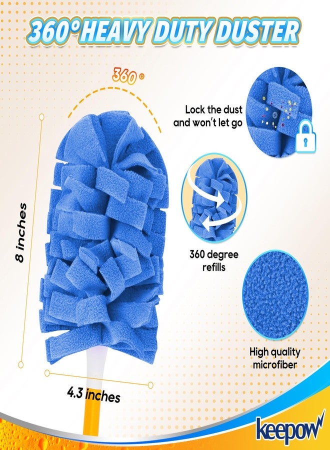 KEEPOW 6 Pack Reusable Duster Refill Compatible with Swiffer Hand Duster, Heavy Duty Duster Refills, 360 Degree Dusters Refills for Cleaning, Fleece Refill Ceiling Fan (Handle is Not Included) - Image 3