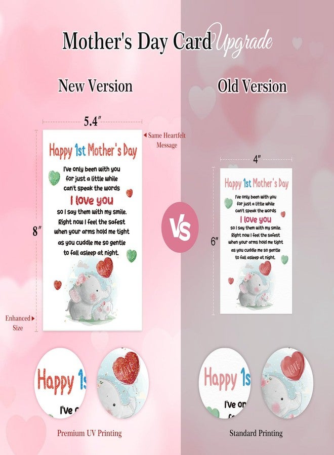FaCraft First Mothers Day Gifts for New Mom - Large 8x5.5 Rainbow UV Printing Happy First Mothers Day Card for New Mom First Time Mom from Bump Baby Boy Girl, with Envelope and Seal - Image 3